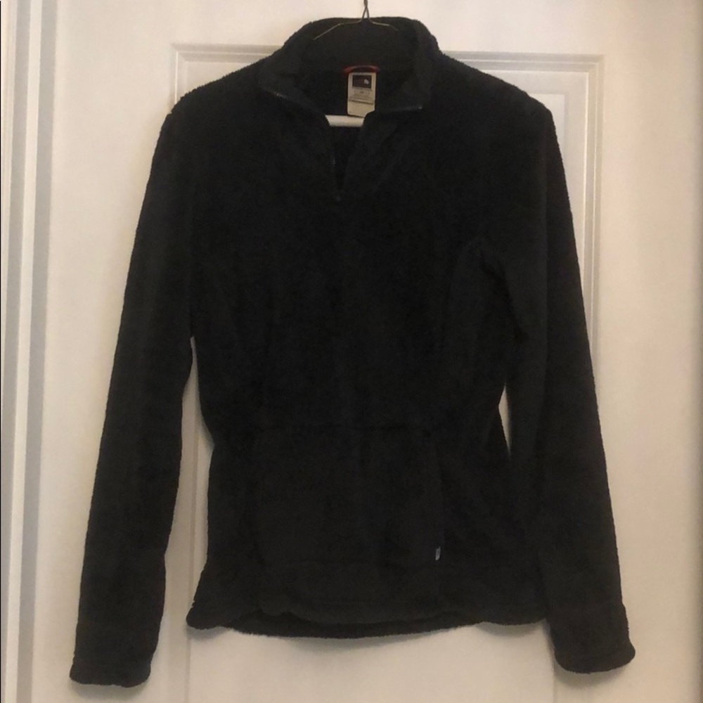 North face quarter zip-up furry fleece pullover